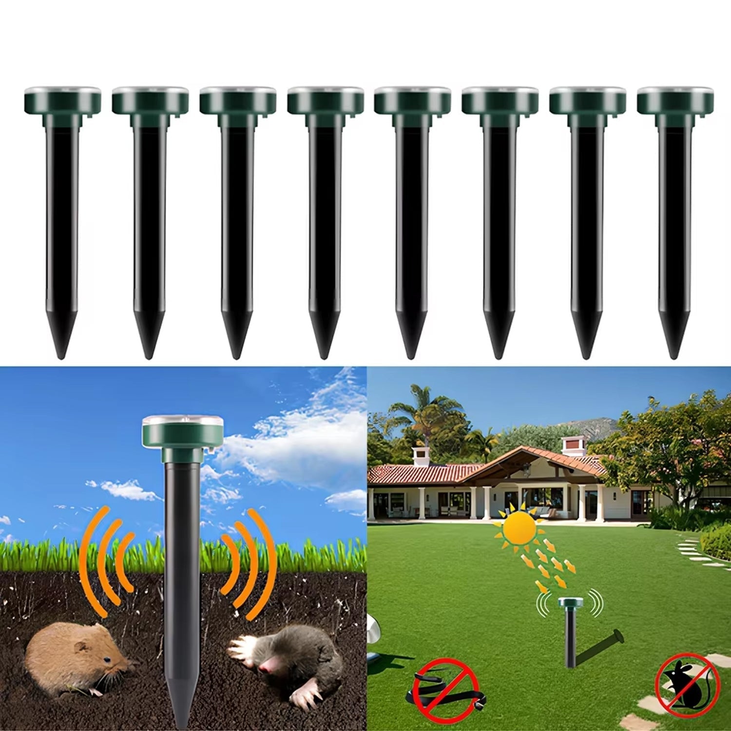VibruVoid Solar Powered Pest & Snake Repeller for Yards