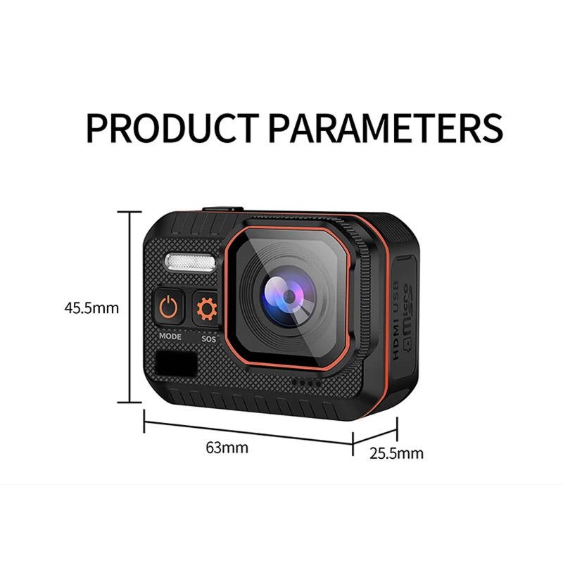ReefiSnap IP68 Waterproof 4K Action Camera for Diving & Sports