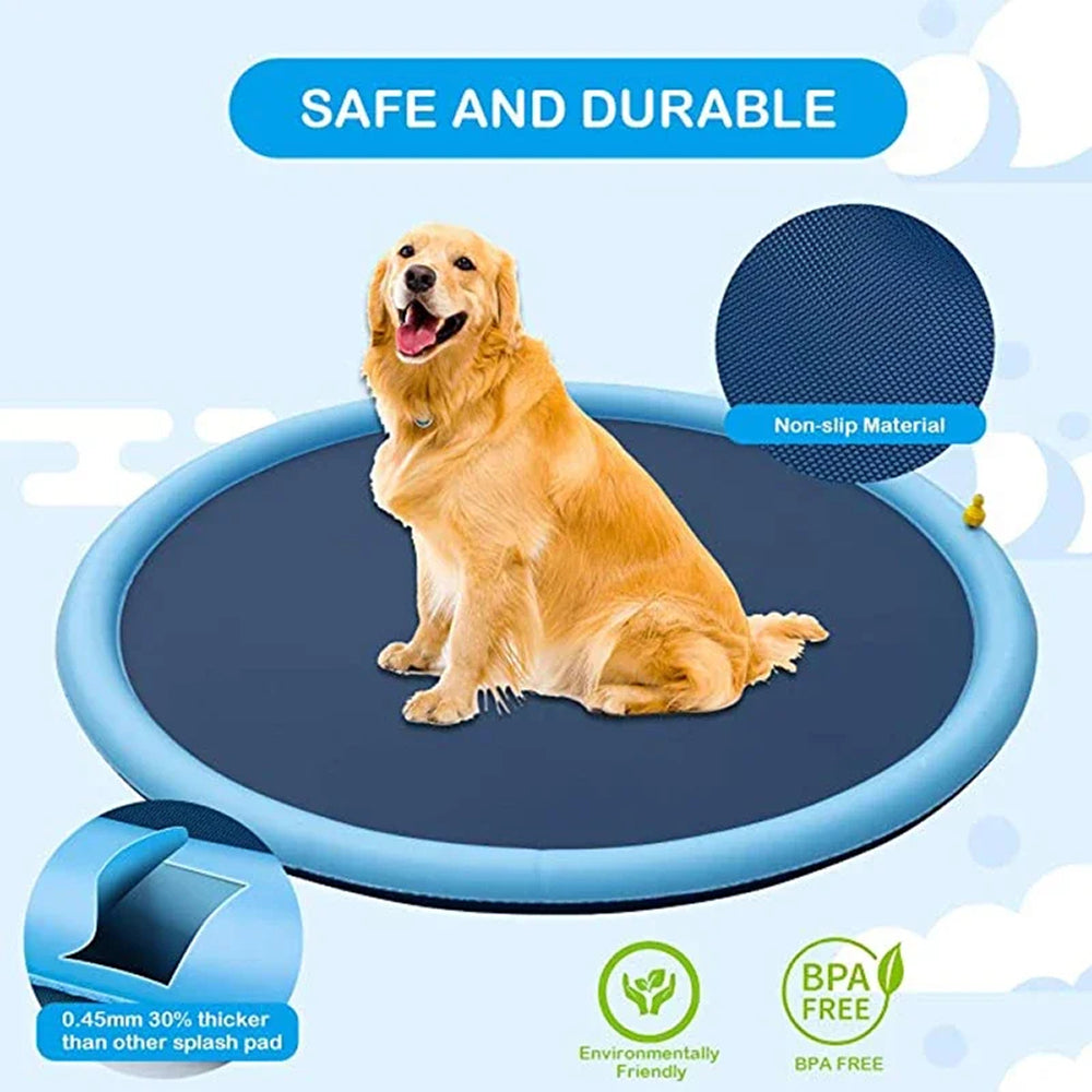 WoofiPool Heavy Duty Dog Splash Pad & Sprinkler Pool