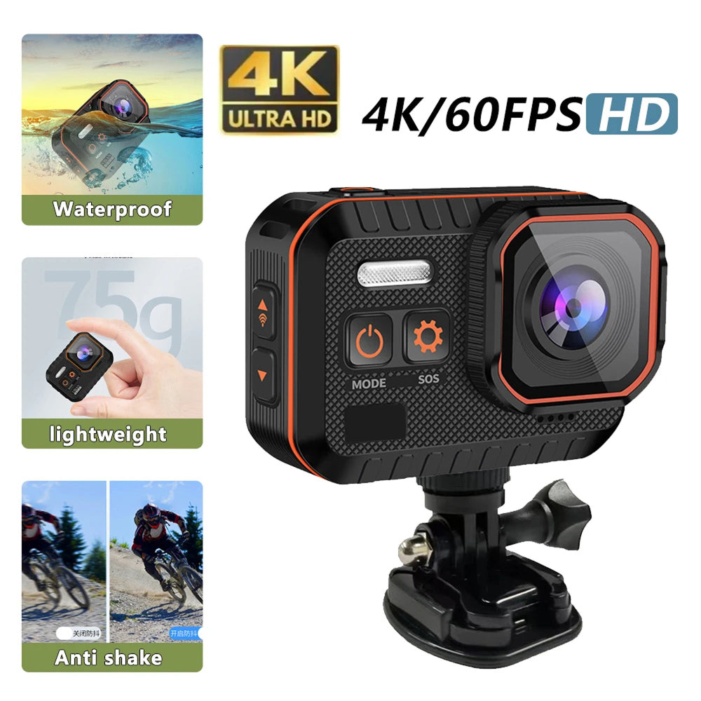 ReefiSnap IP68 Waterproof 4K Action Camera for Diving & Sports