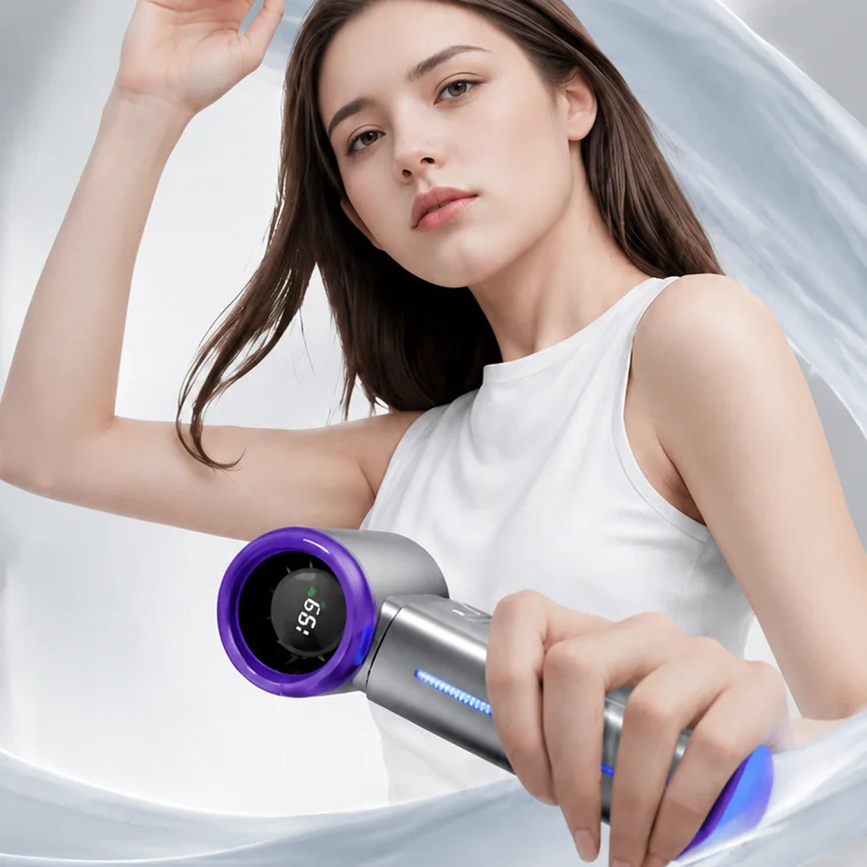 MistsyGo Portable Misting Fan with 199 Speeds and Nano Mist