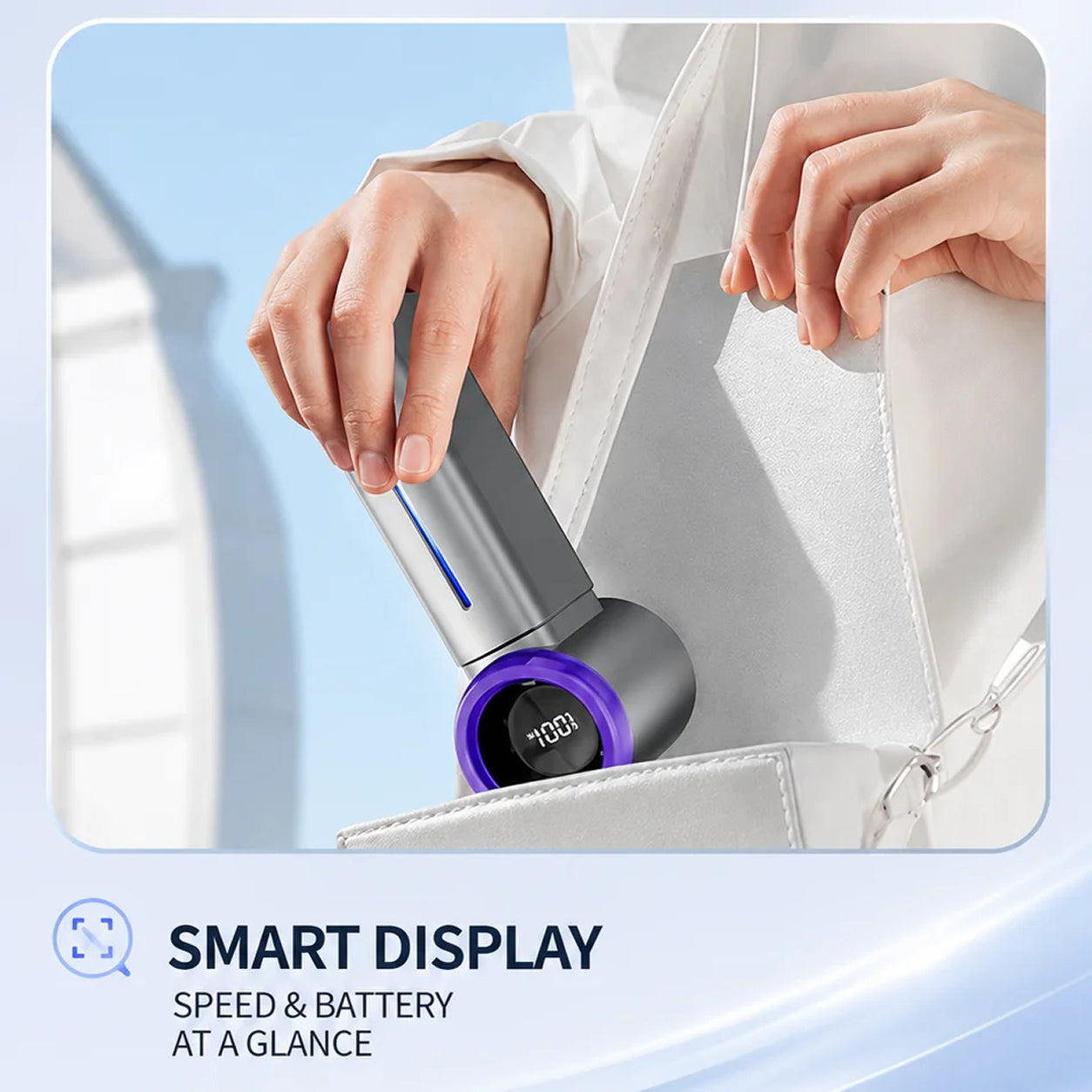MistsyGo Portable Misting Fan with 199 Speeds and Nano Mist