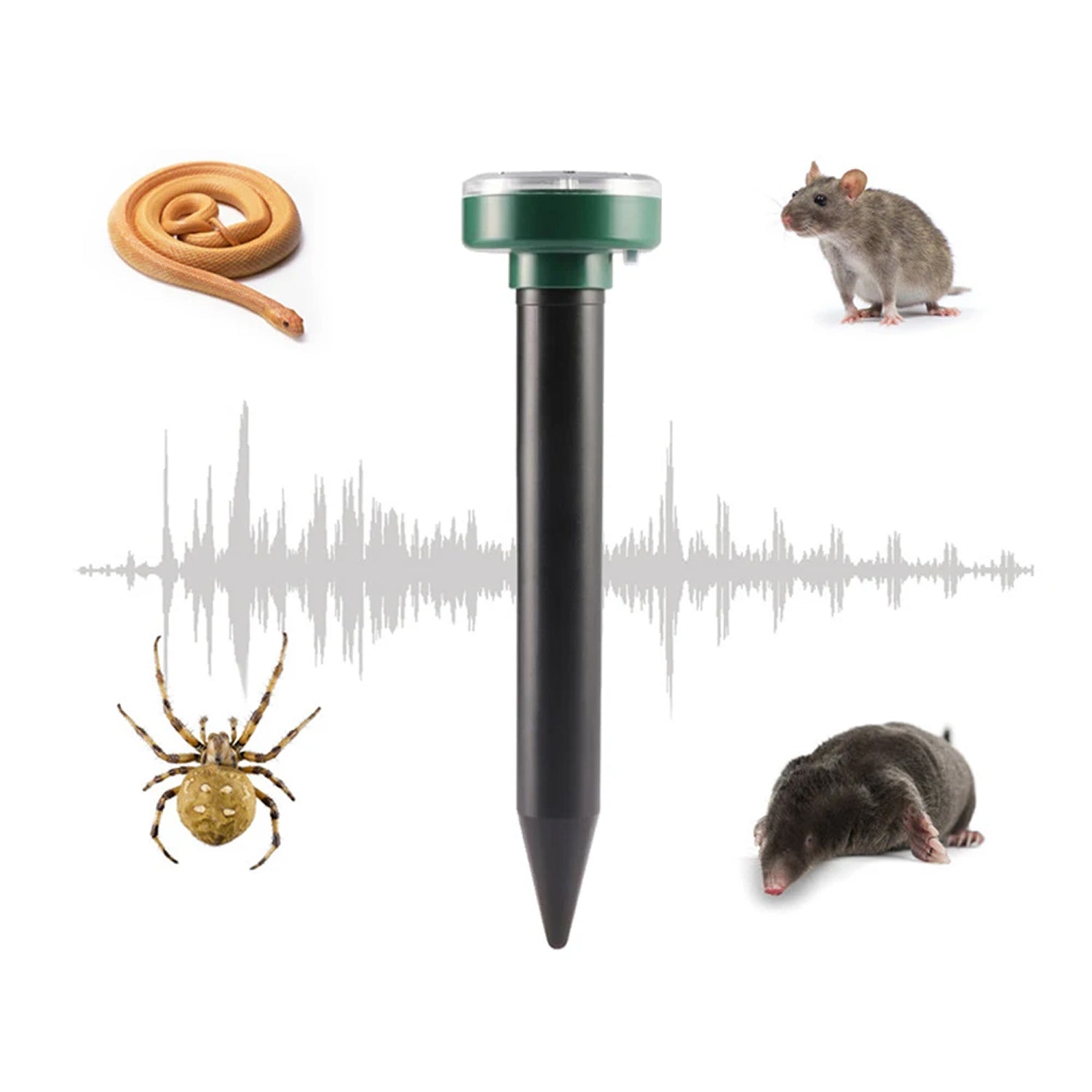 VibruVoid Solar Powered Pest & Snake Repeller for Yards