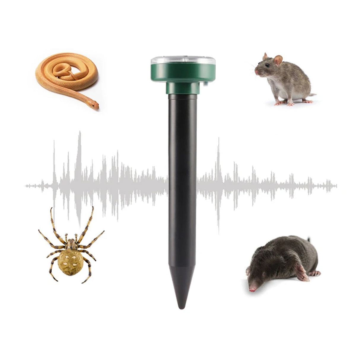 VibruVoid Solar Powered Pest & Snake Repeller for Yards