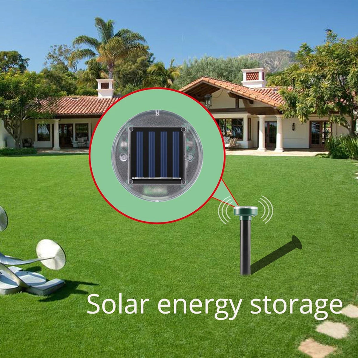 VibruVoid Solar Powered Pest & Snake Repeller for Yards