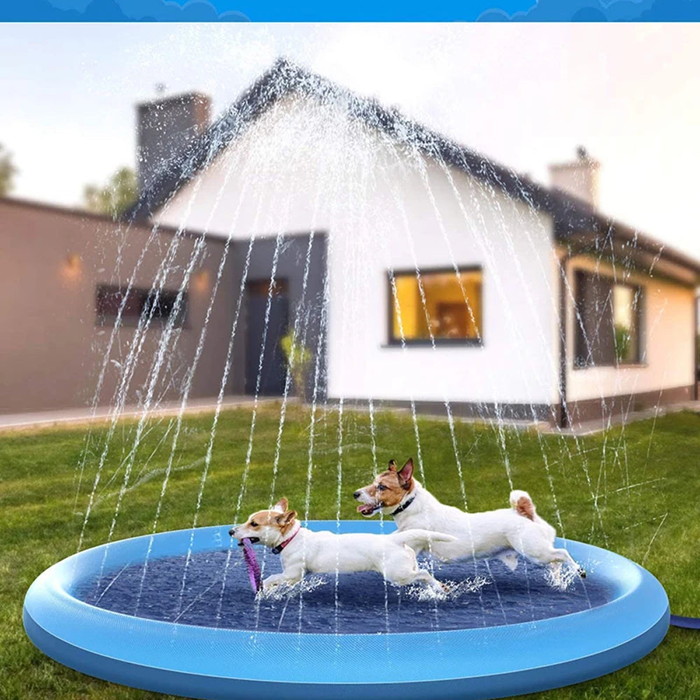 WoofiPool Heavy Duty Dog Splash Pad & Sprinkler Pool
