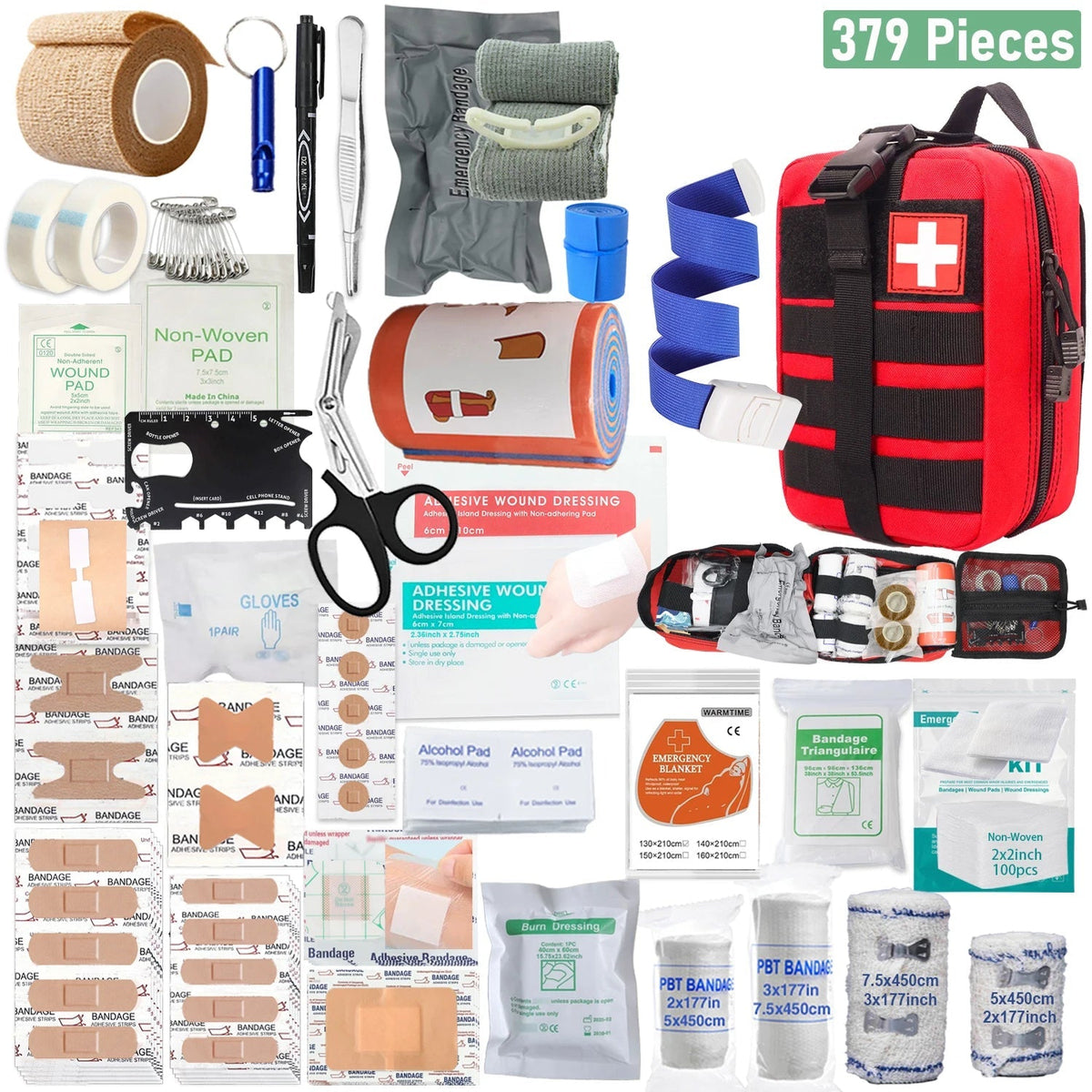 SurvyMate 379-Piece Compact Emergency Survival & First-Aid Kit