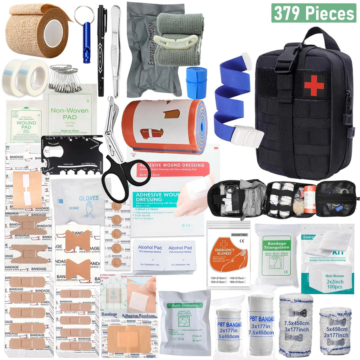 SurvyMate 379-Piece Compact Emergency Survival & First-Aid Kit