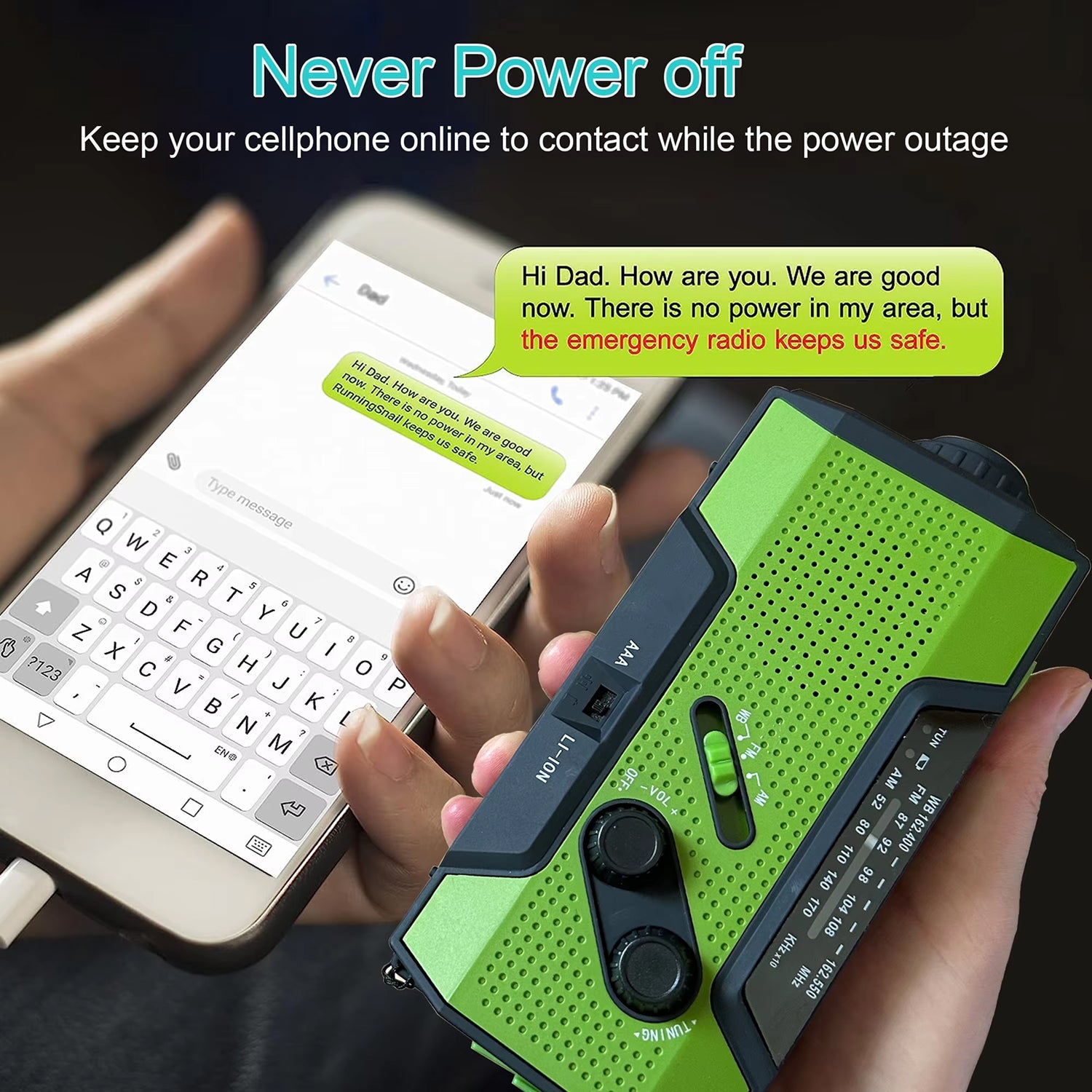 AlerSkyo NOAA Emergency Weather Radio with 5 Power Sources