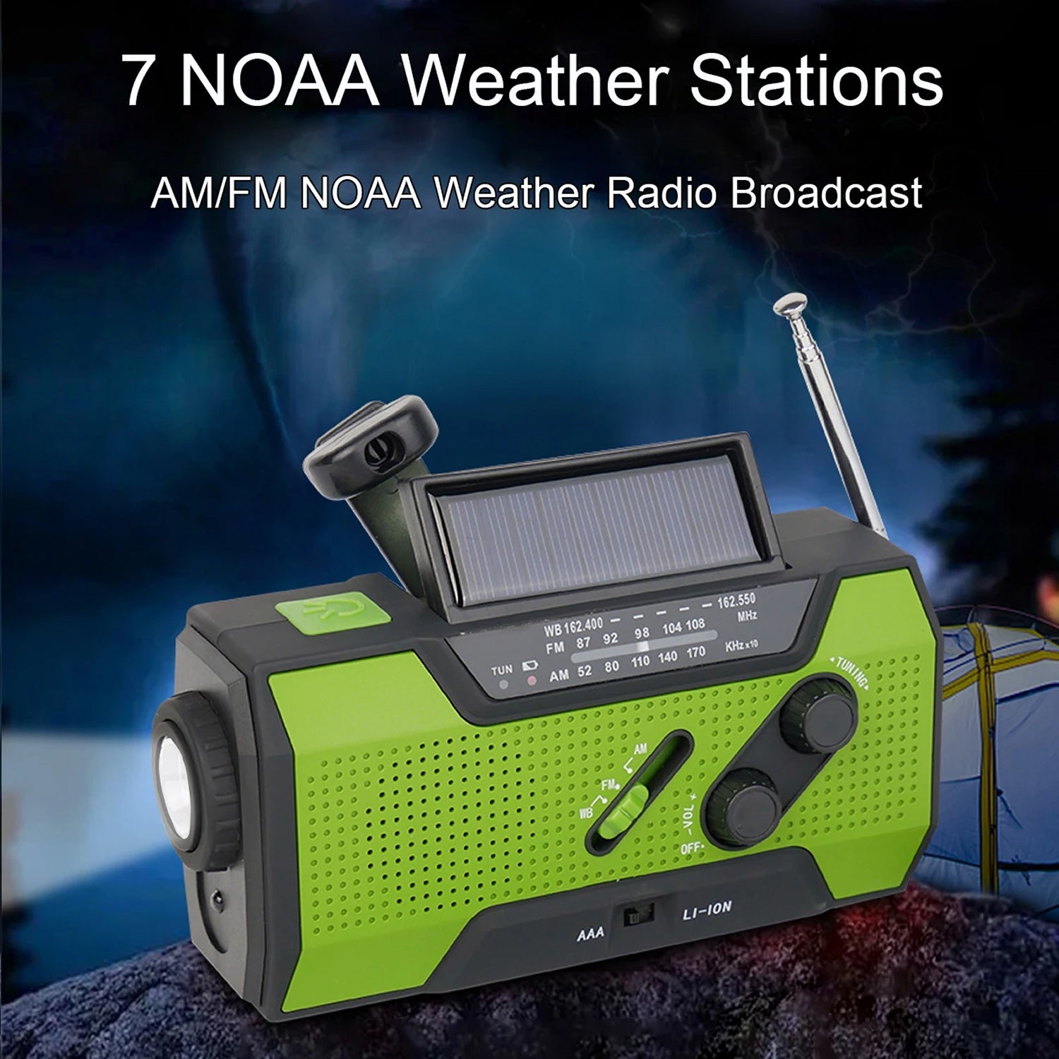 AlerSkyo NOAA Emergency Weather Radio with 5 Power Sources