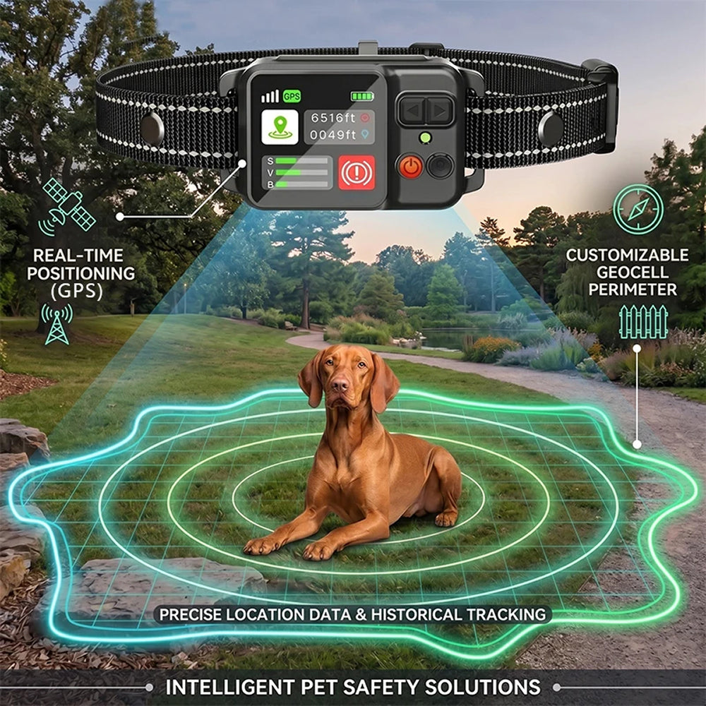 Barkadex Wireless GPS Dog Fence Collar - No Wires or Subscription