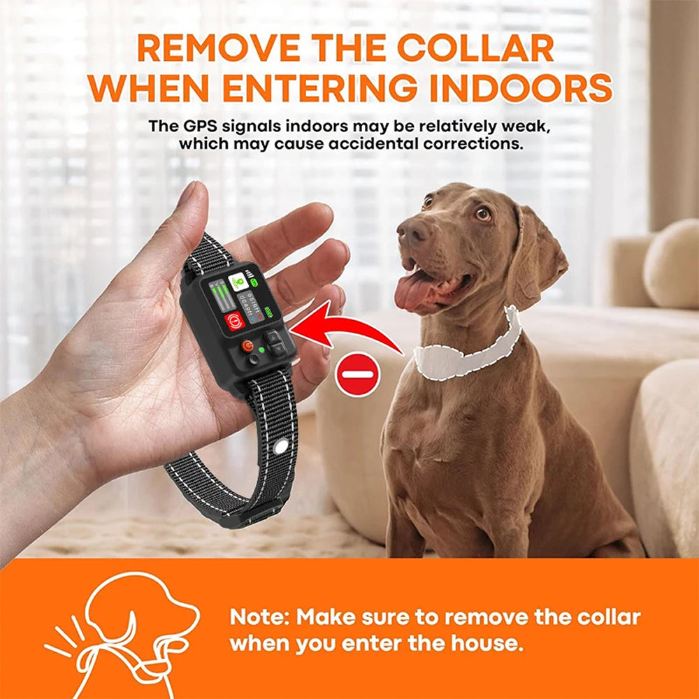 Barkadex Wireless GPS Dog Fence Collar - No Wires or Subscription