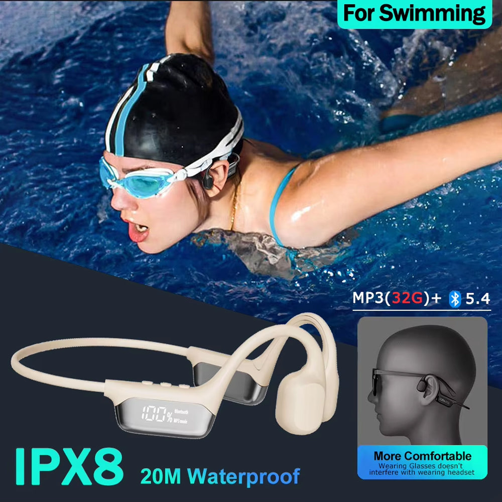 BeatoSync Bone Conduction Waterproof Pool Headphones