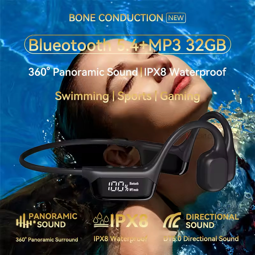 BeatoSync Bone Conduction Waterproof Pool Headphones