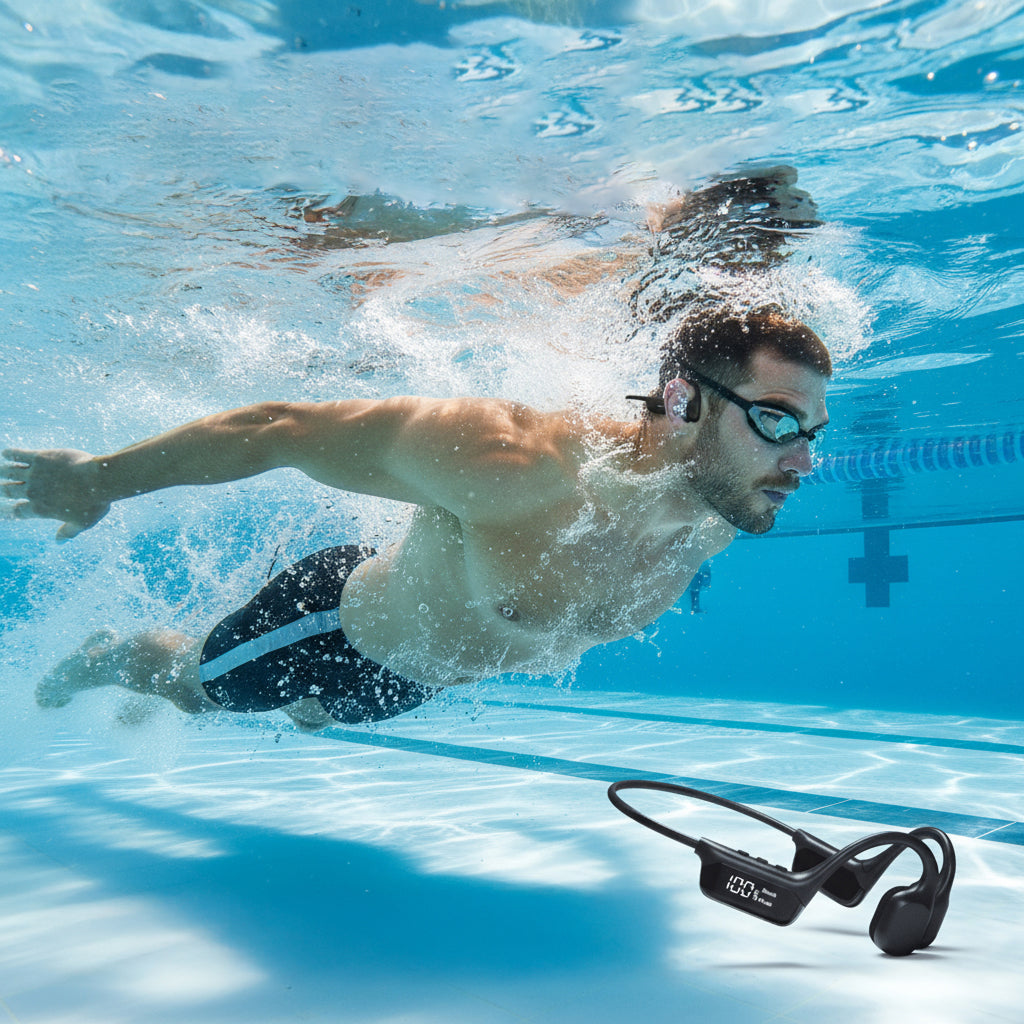 BeatoSync Bone Conduction Waterproof Pool Headphones