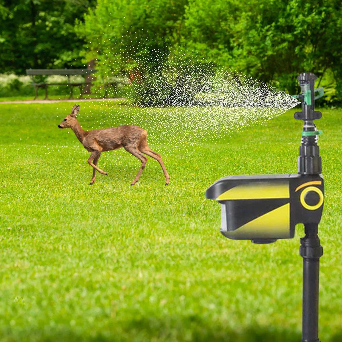 Sprynxie Motion-Activated Solar Garden Pest Deterrent