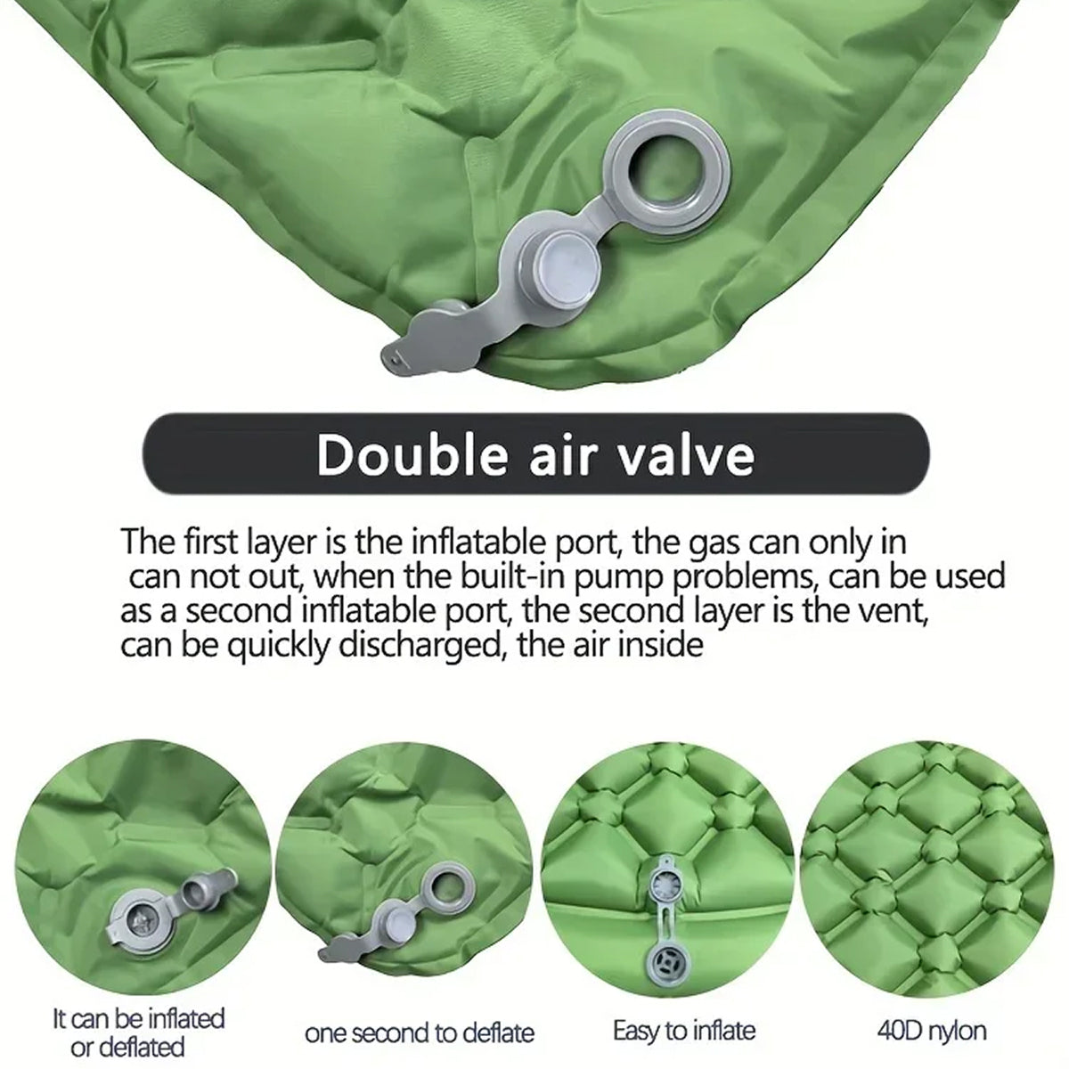 CampixBed Lightweight Camping Sleeping Pad with Foot Pump