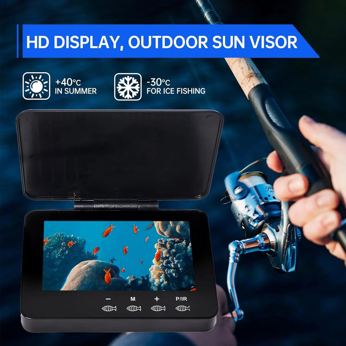 Canemox HD Underwater Fishing Camera with Depth & Temp Sensor