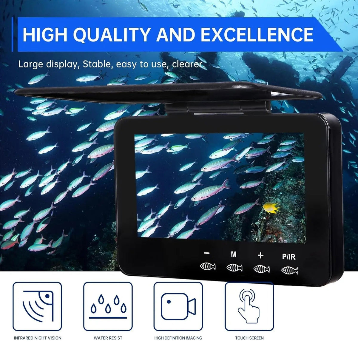 Canemox HD Underwater Fishing Camera with Depth & Temp Sensor