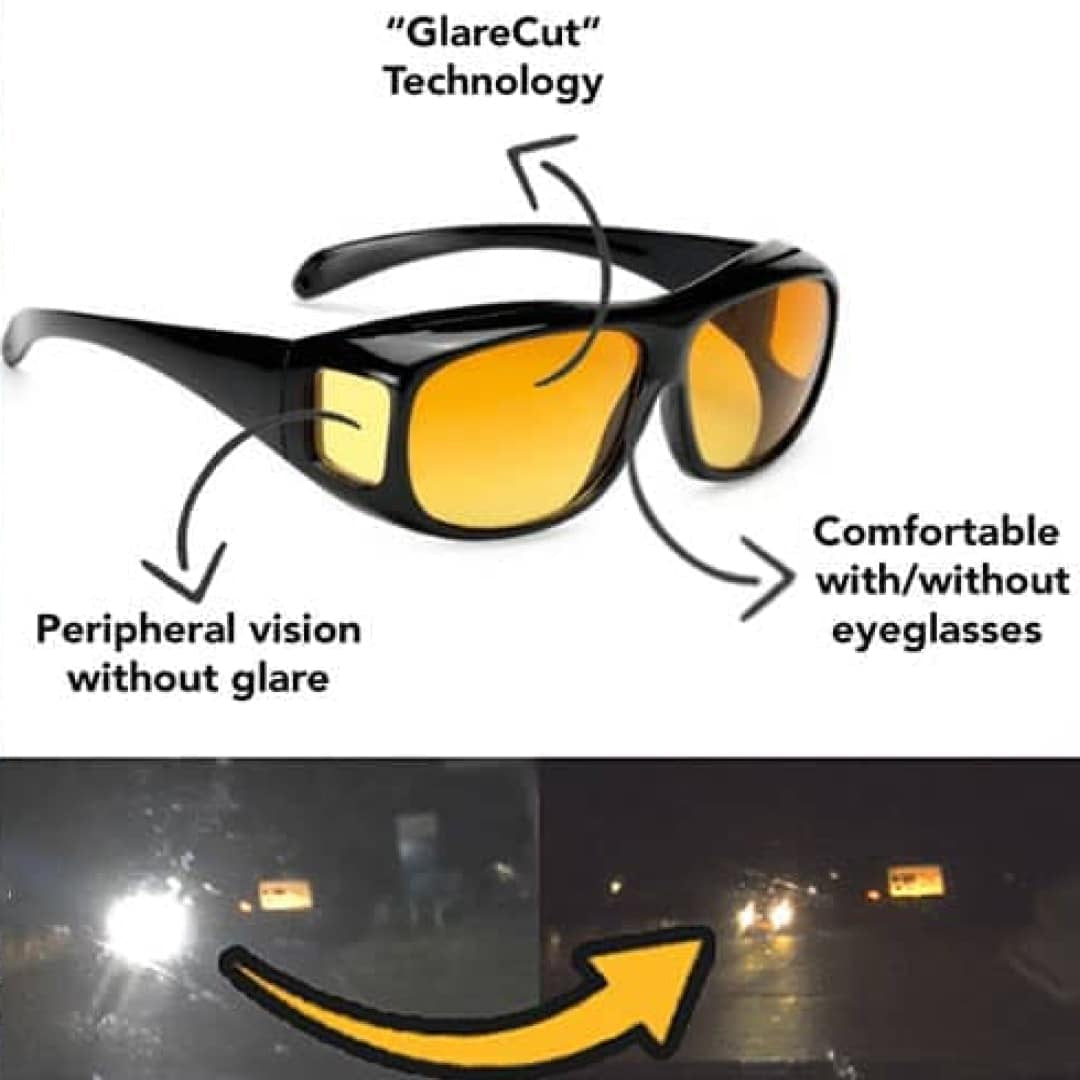 VisiLuxy Night Driving Glasses | Anti-Glare Contrast TAC Lenses