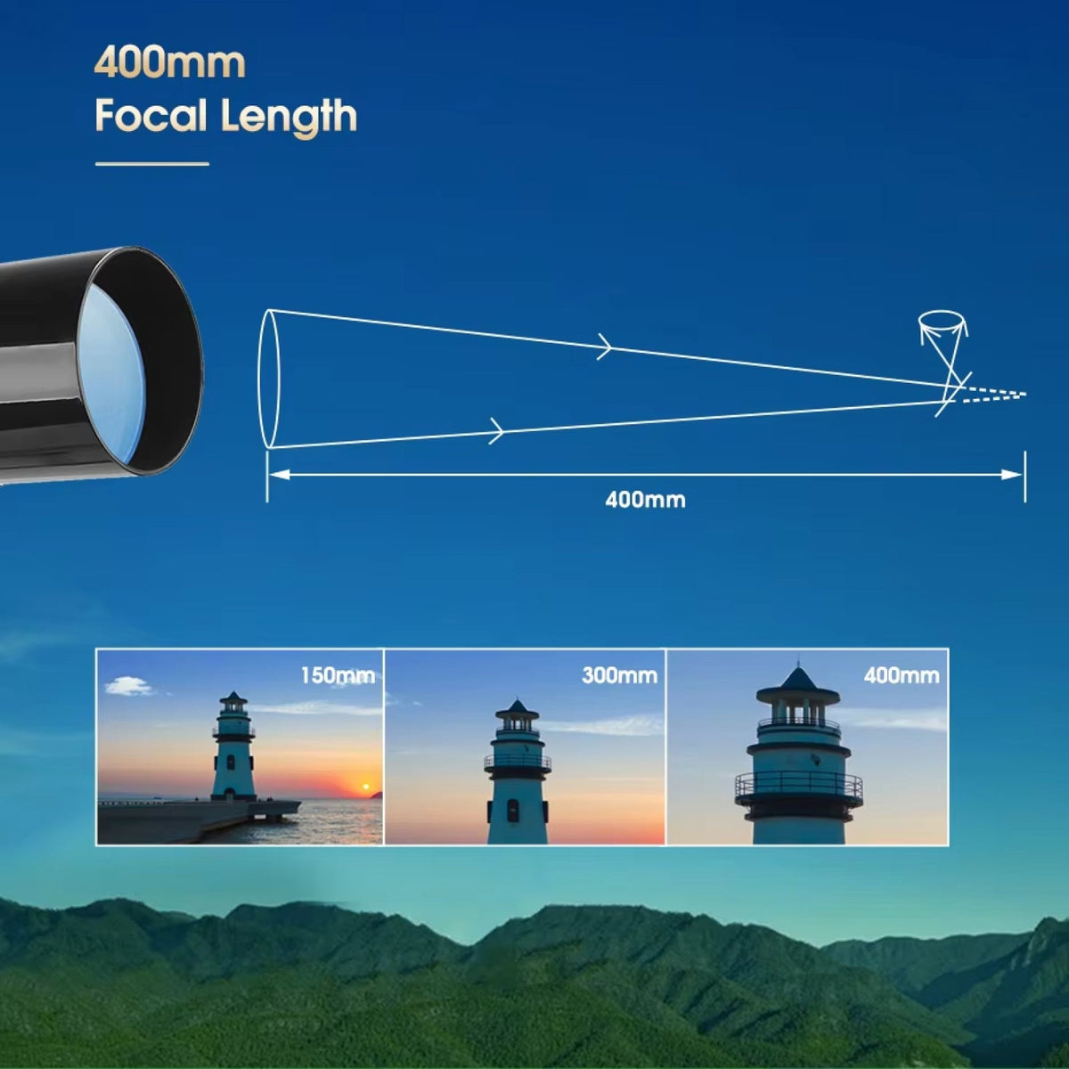 CosAtro V2 Amateur Telescope for Lunar and Planetary Stargazing