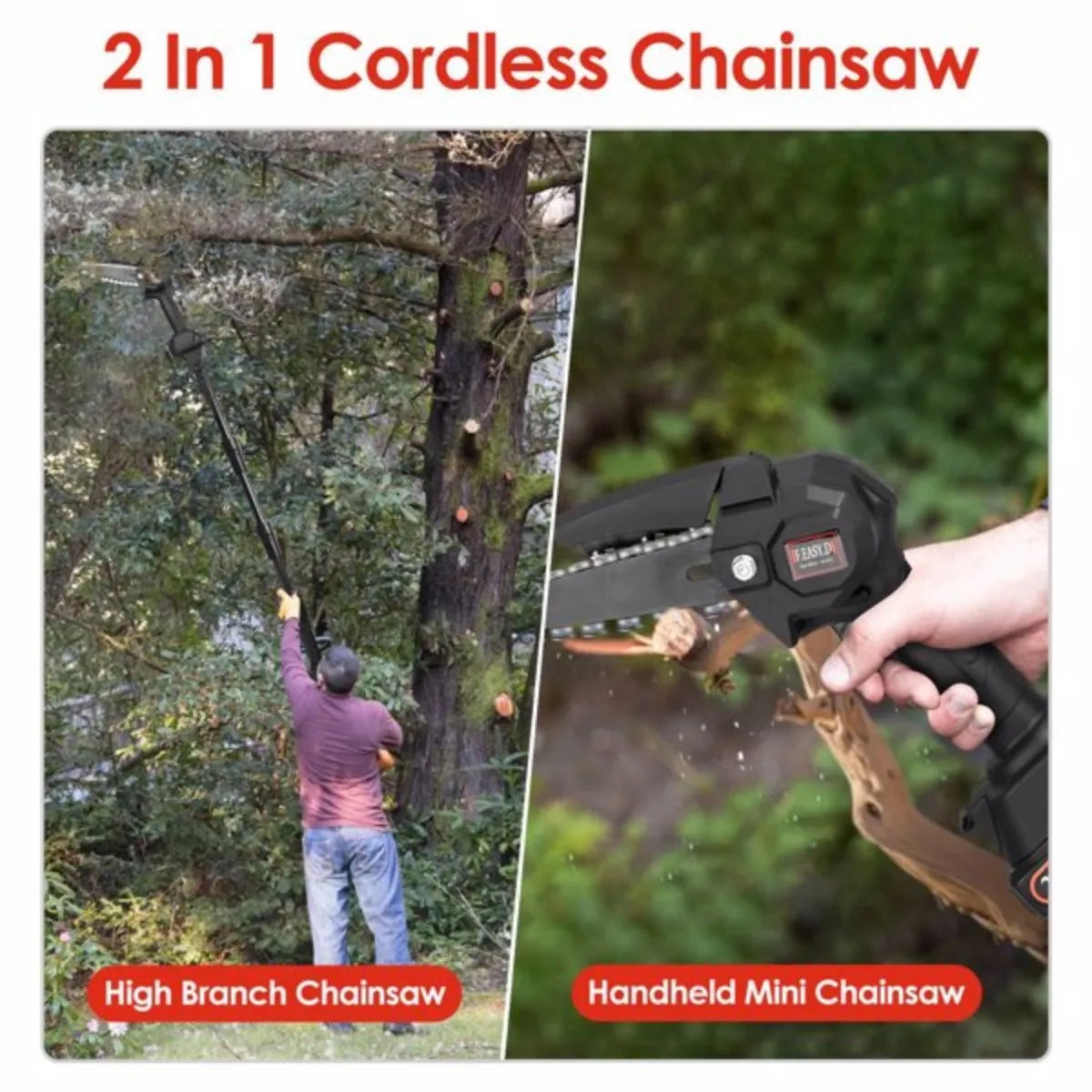 CrestiCut Cordless Pole Saw for Tree Trimming and Pruning