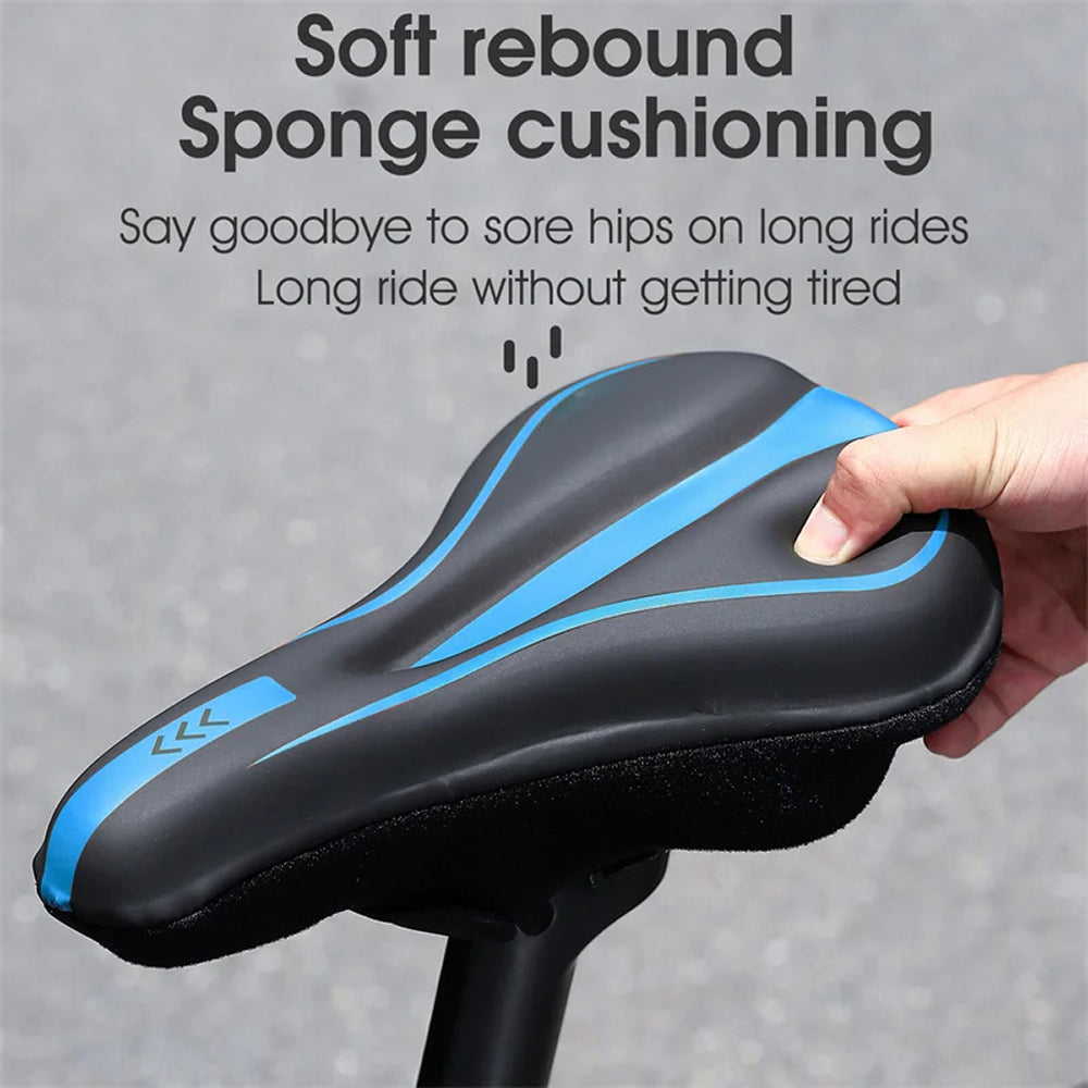 CyeClush Gel Bike Seat Cover | Ergonomic Cushioned Saddle Cover