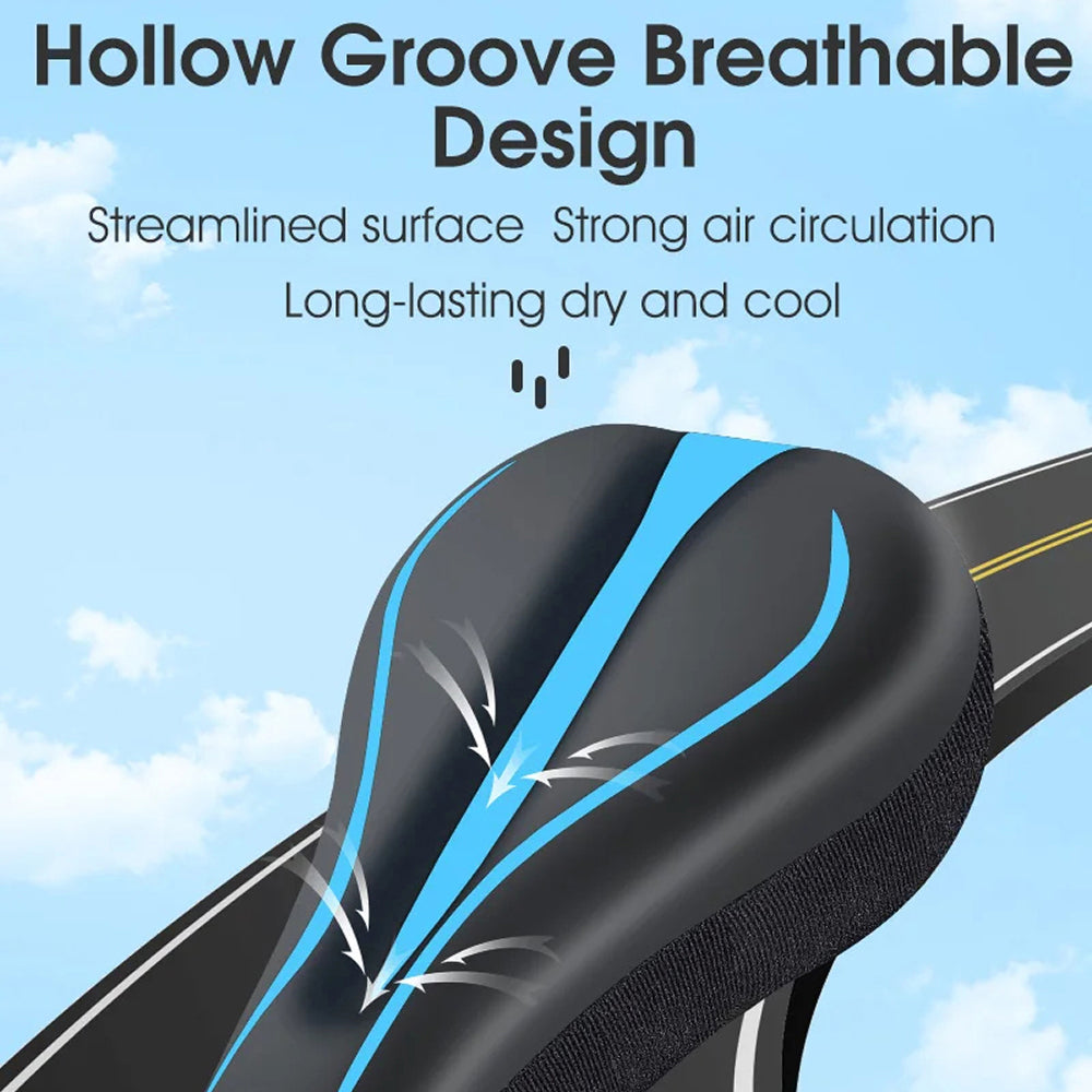 CyeClush Gel Bike Seat Cover | Ergonomic Cushioned Saddle Cover