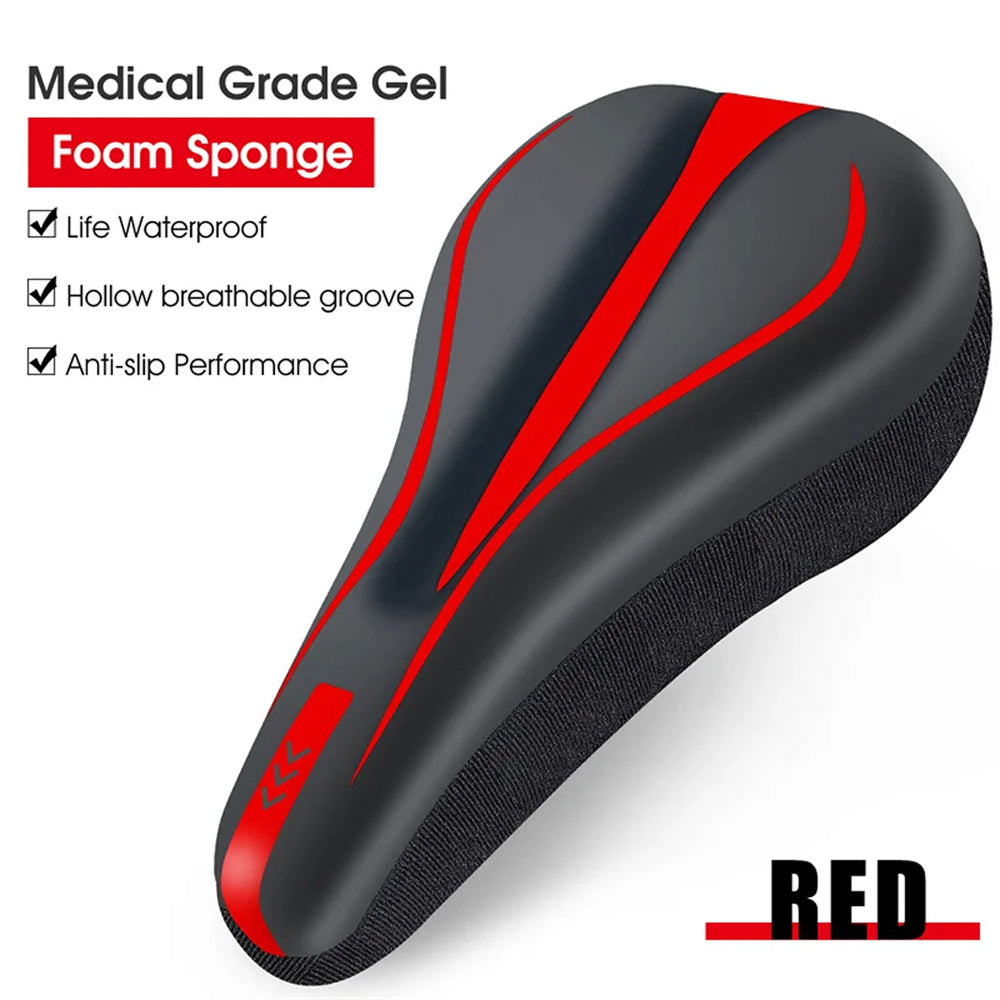 CyeClush Gel Bike Seat Cover | Ergonomic Cushioned Saddle Cover