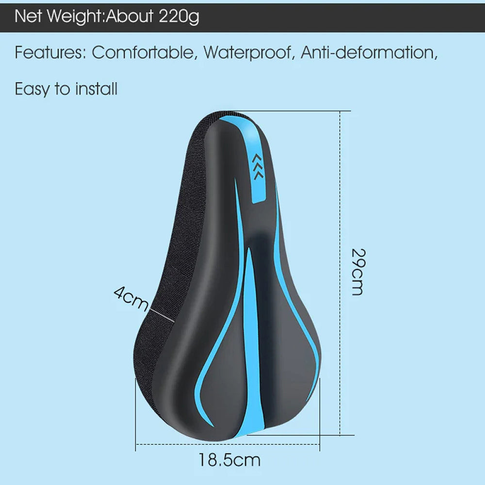 CyeClush Gel Bike Seat Cover | Ergonomic Cushioned Saddle Cover