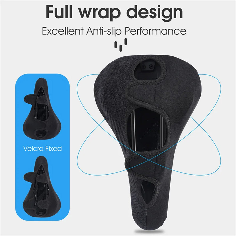 CyeClush Gel Bike Seat Cover | Ergonomic Cushioned Saddle Cover