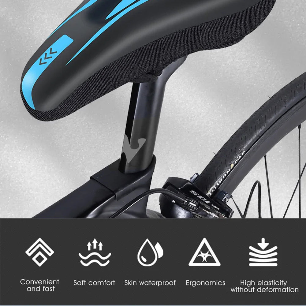 CyeClush Gel Bike Seat Cover | Ergonomic Cushioned Saddle Cover