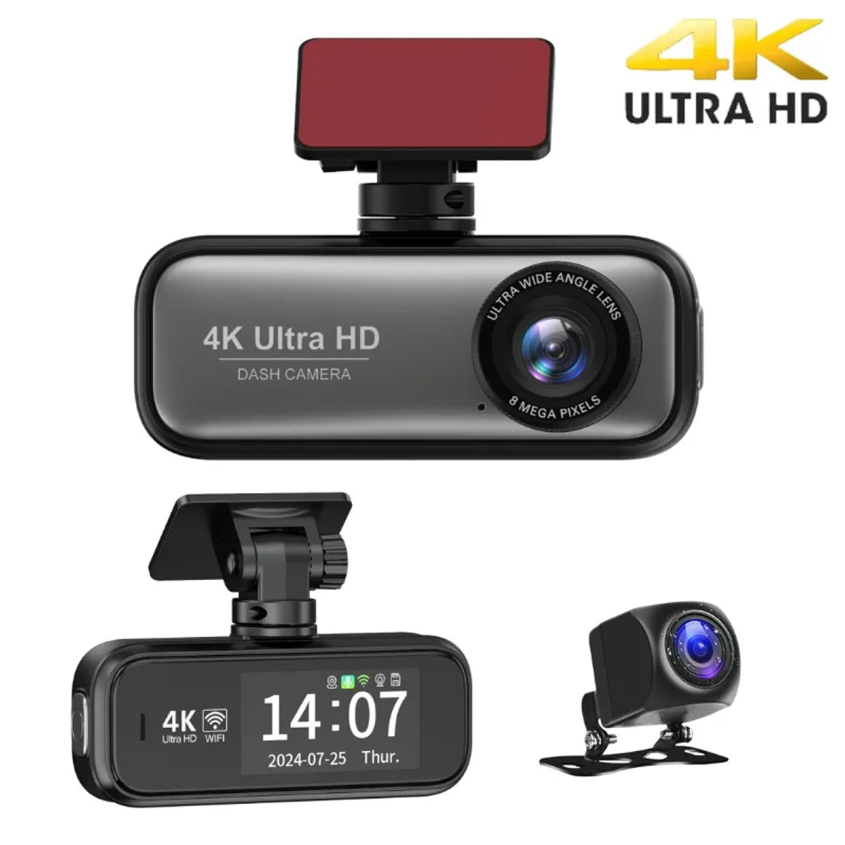 DashyLynk 4K Wireless Dual Dashcam with WiFi & GPS