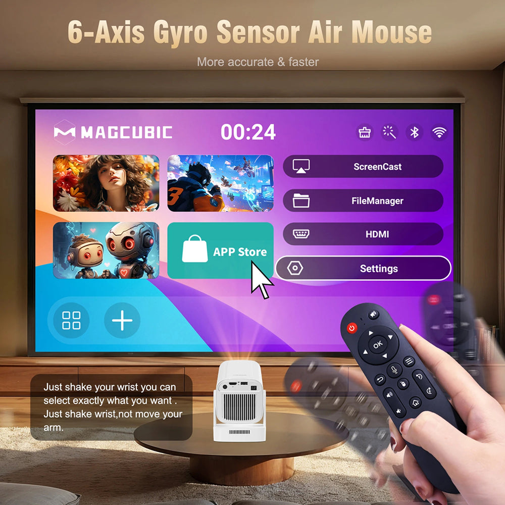 DayeeView 1080P Outdoor Daylight Projector with Android 11
