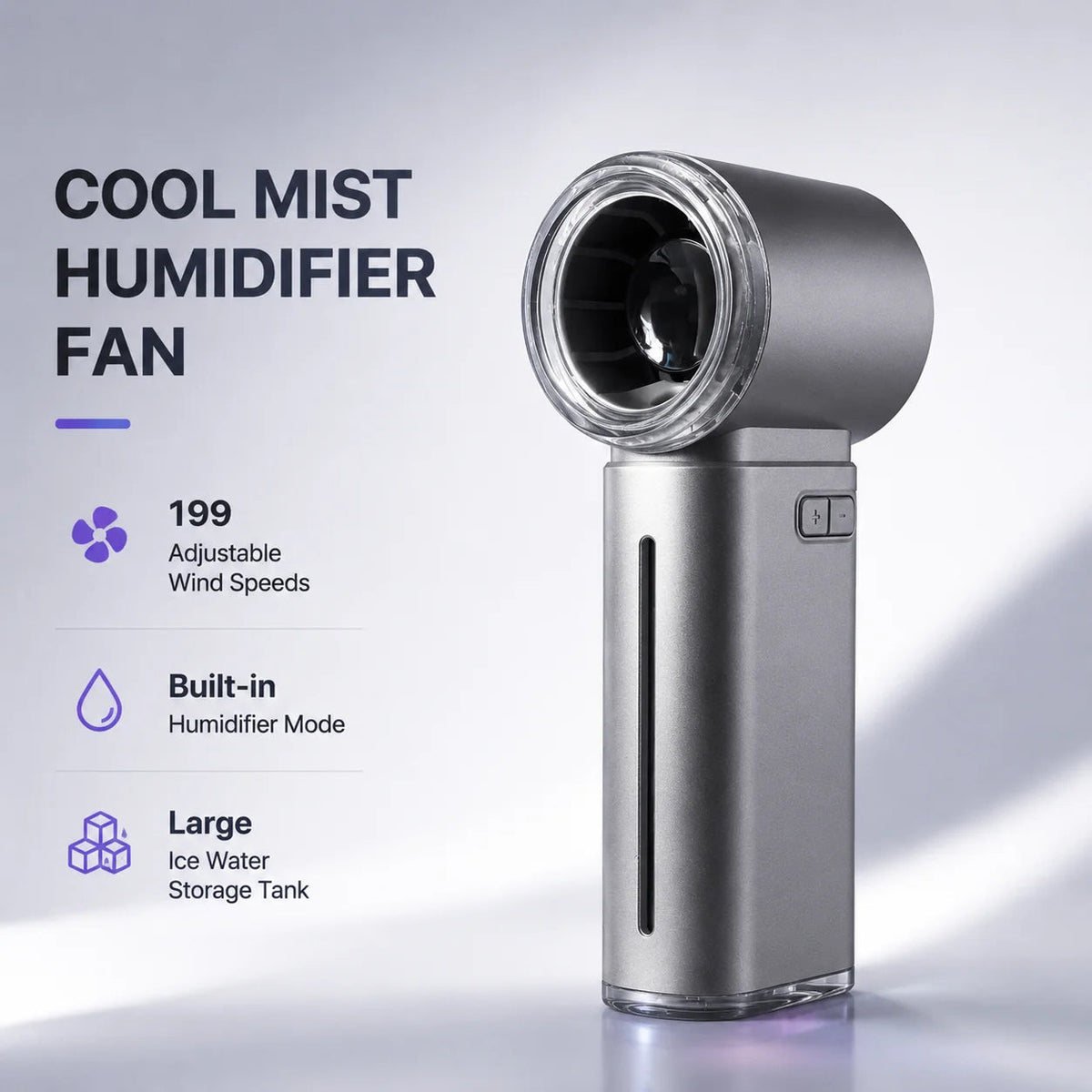 MistsyGo Portable Misting Fan with 199 Speeds and Nano Mist