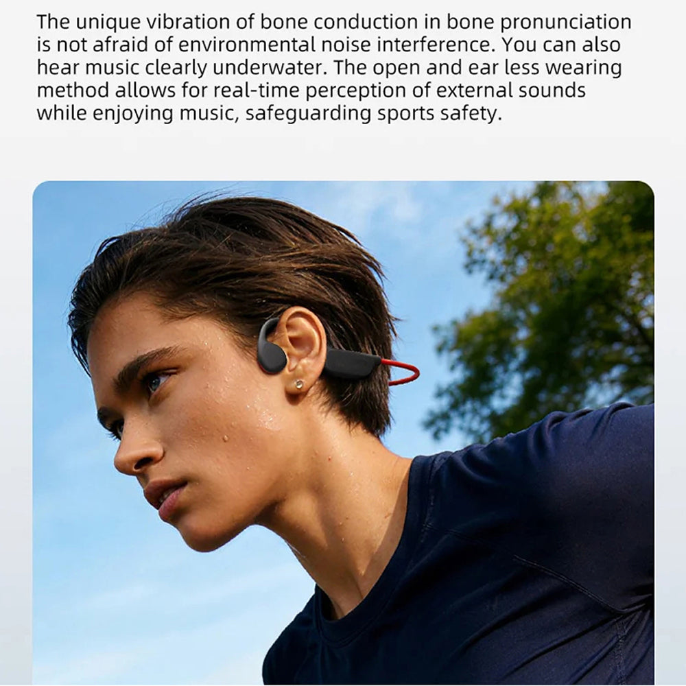 DeepWavix IPX8 Bone Conduction Swimming Headphones with 32GB MP3
