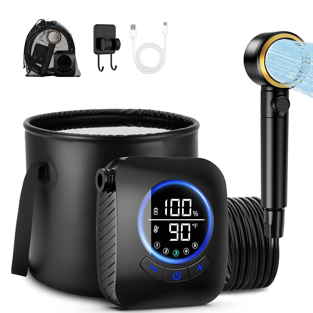 DripieNes Portable Rechargeable Camping Shower 8000mAh