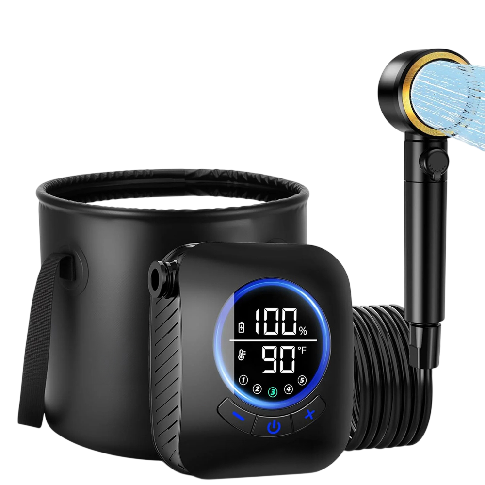 DripieNes Portable Rechargeable Camping Shower 8000mAh