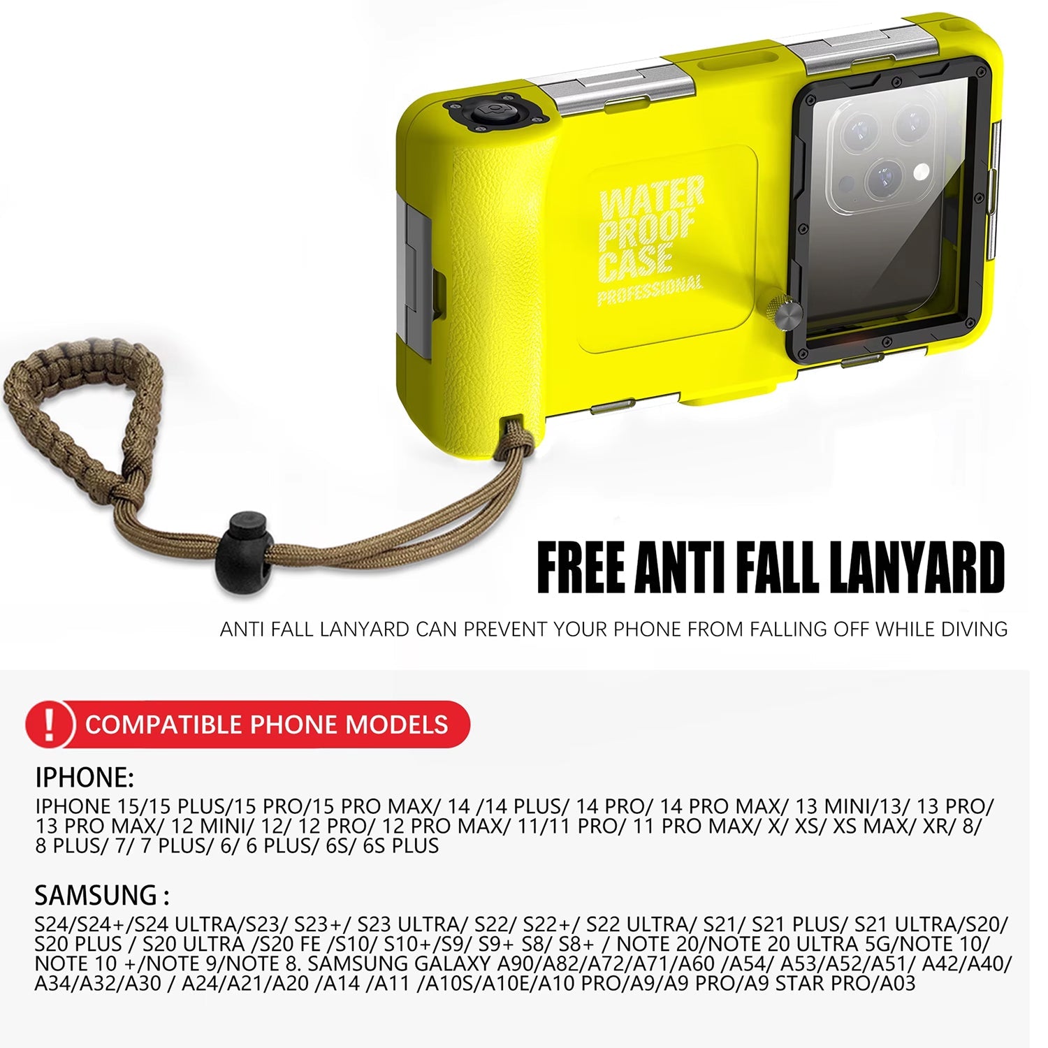 DropLokou IP68 Professional Underwater Phone Case for Diving