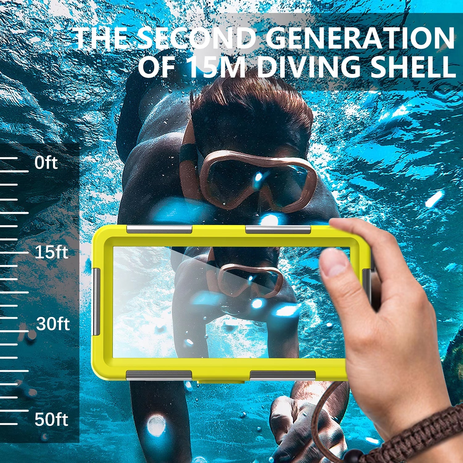 DropLokou IP68 Professional Underwater Phone Case for Diving