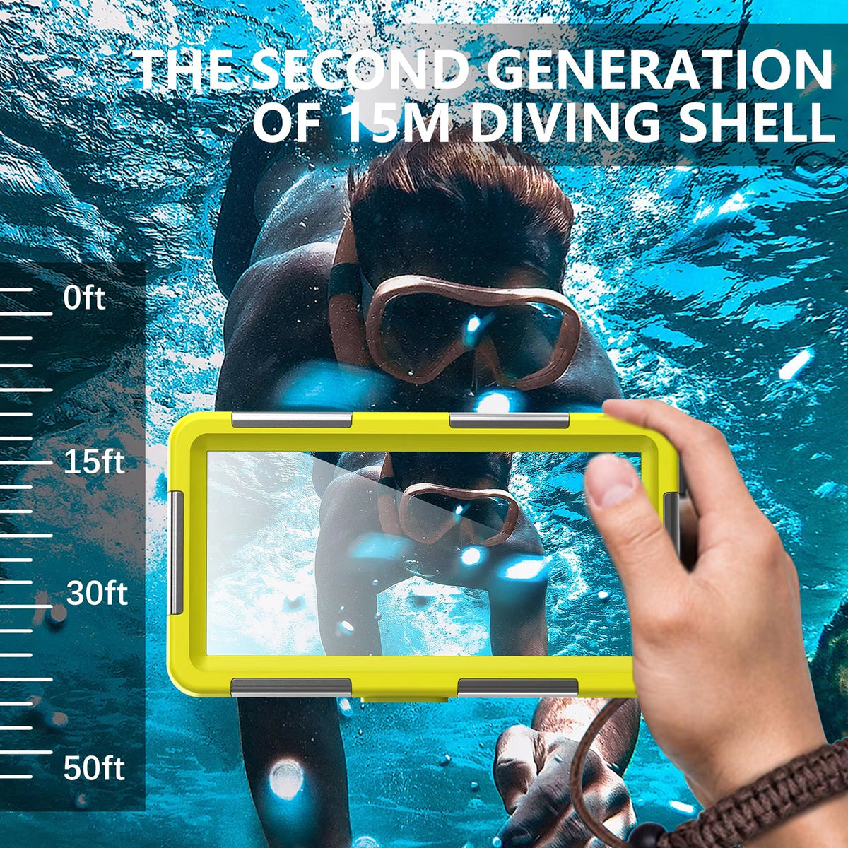 DropLokou IP68 Professional Underwater Phone Case for Diving