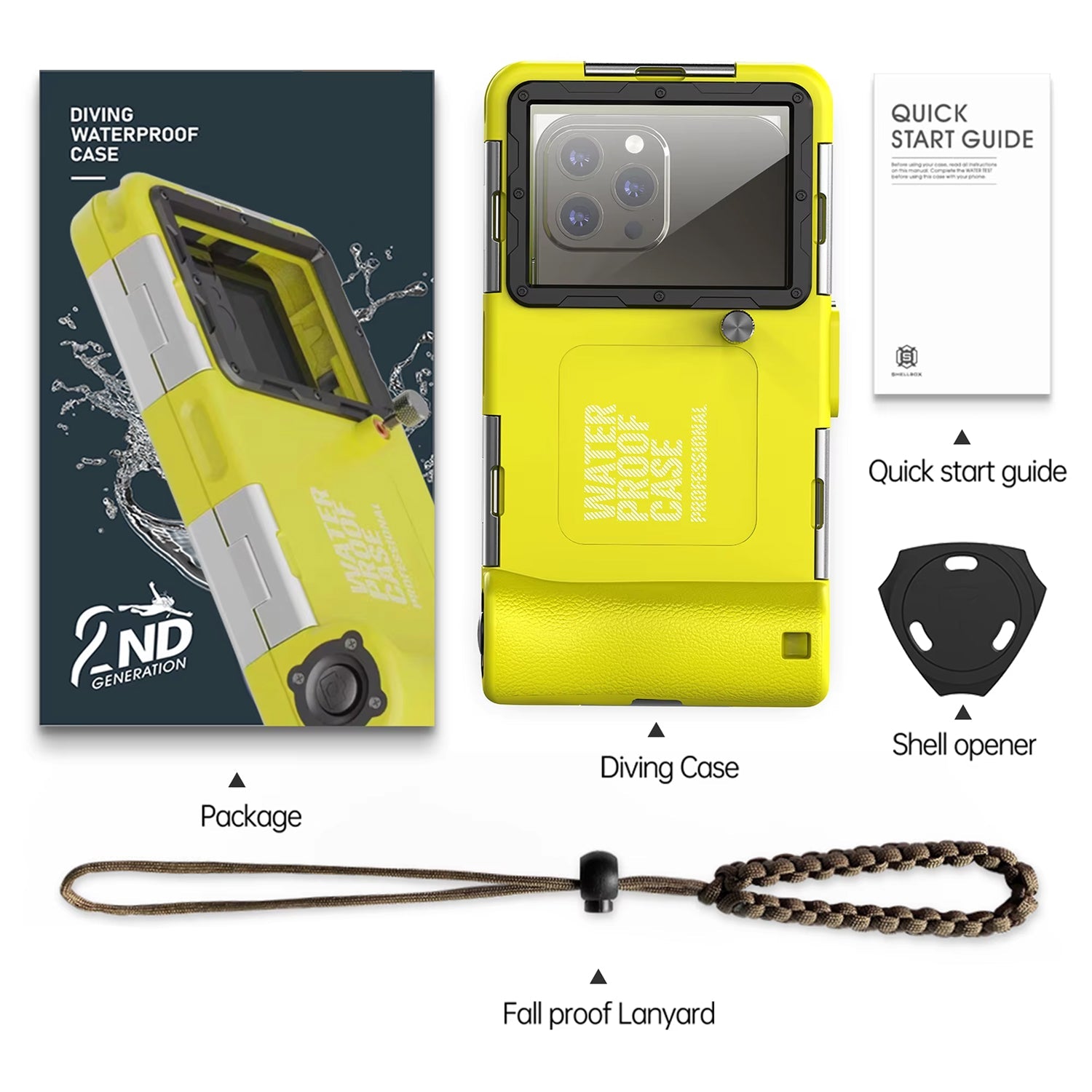 DropLokou IP68 Professional Underwater Phone Case for Diving