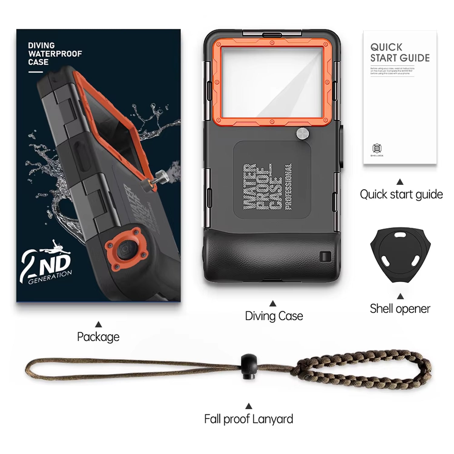 DropLokou IP68 Professional Underwater Phone Case for Diving