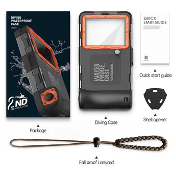 DropLokou IP68 Professional Underwater Phone Case for Diving