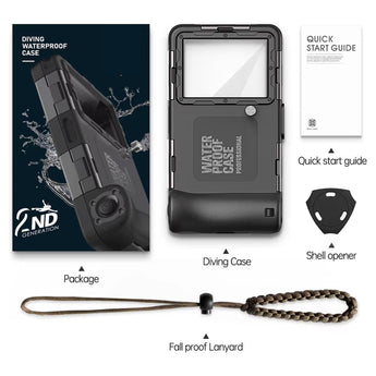 DropLokou IP68 Professional Underwater Phone Case for Diving