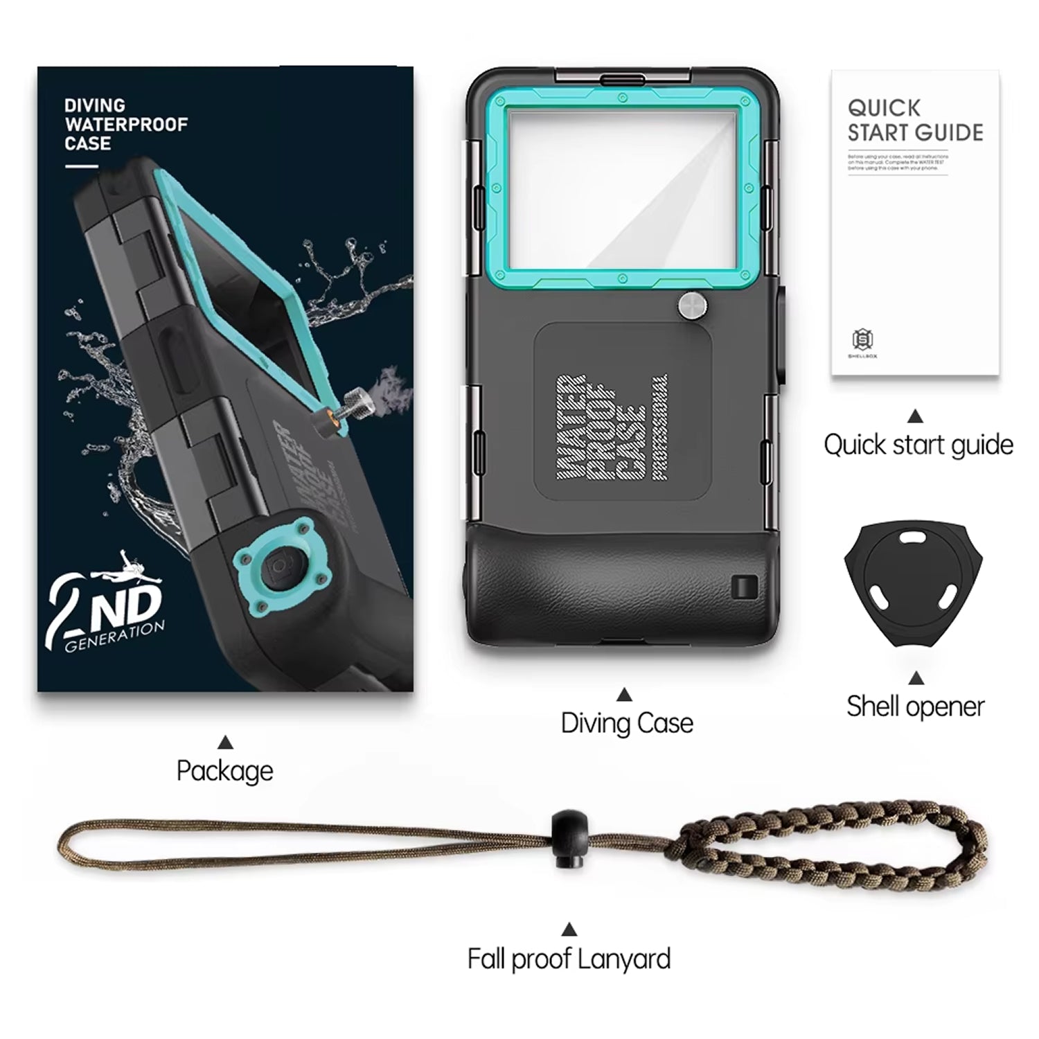 DropLokou IP68 Professional Underwater Phone Case for Diving