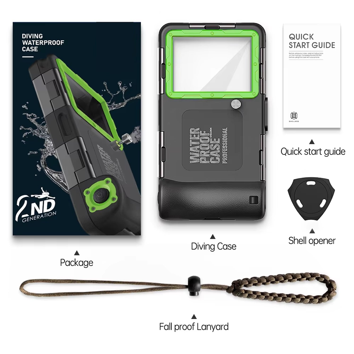 DropLokou IP68 Professional Underwater Phone Case for Diving