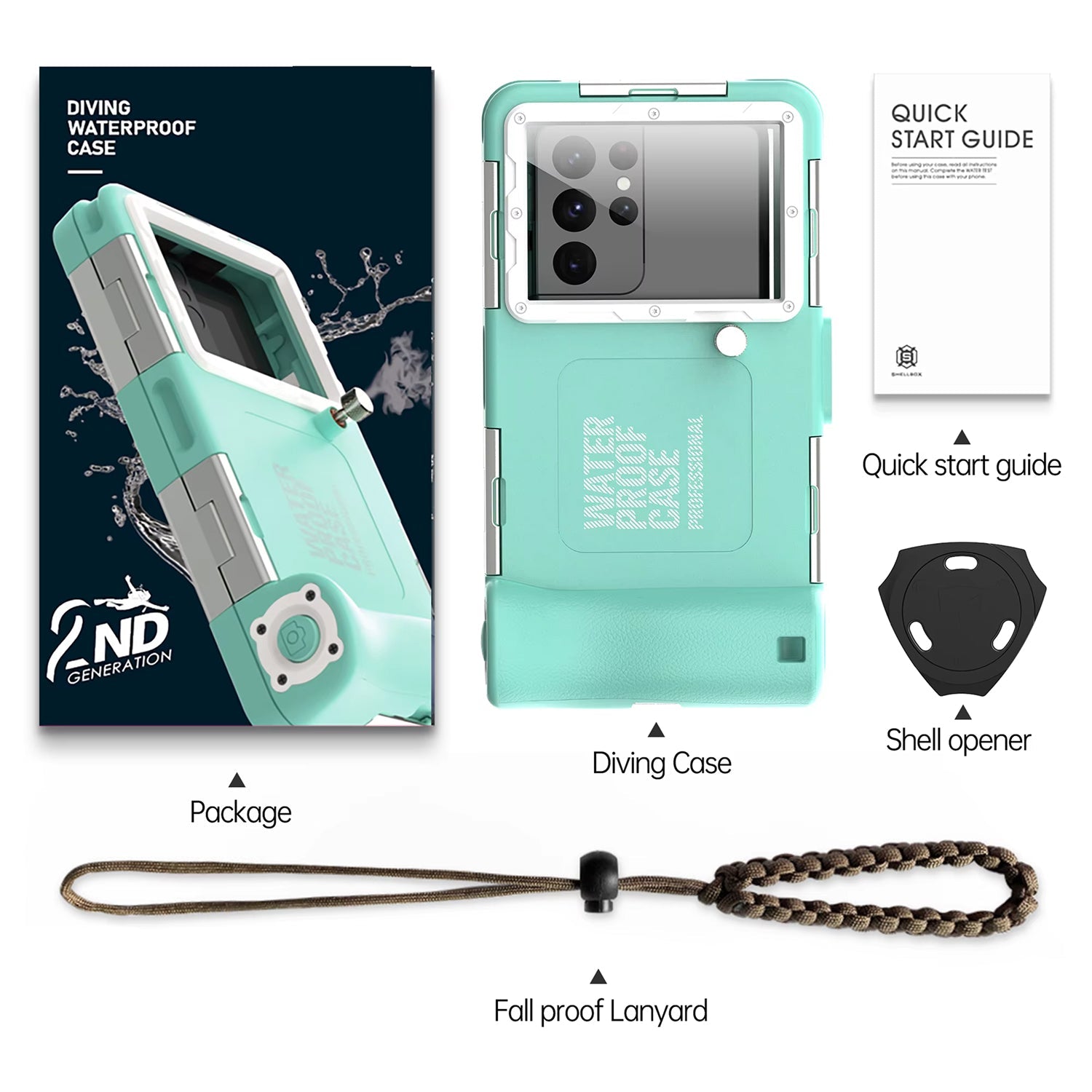 DropLokou IP68 Professional Underwater Phone Case for Diving