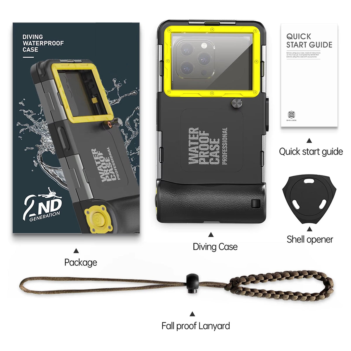 DropLokou IP68 Professional Underwater Phone Case for Diving