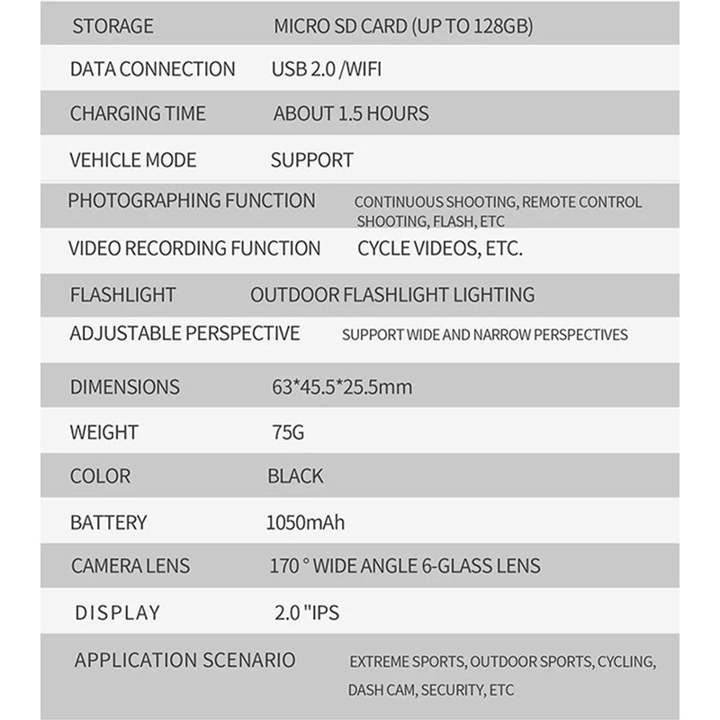 ReefiSnap IP68 Waterproof 4K Action Camera for Diving & Sports